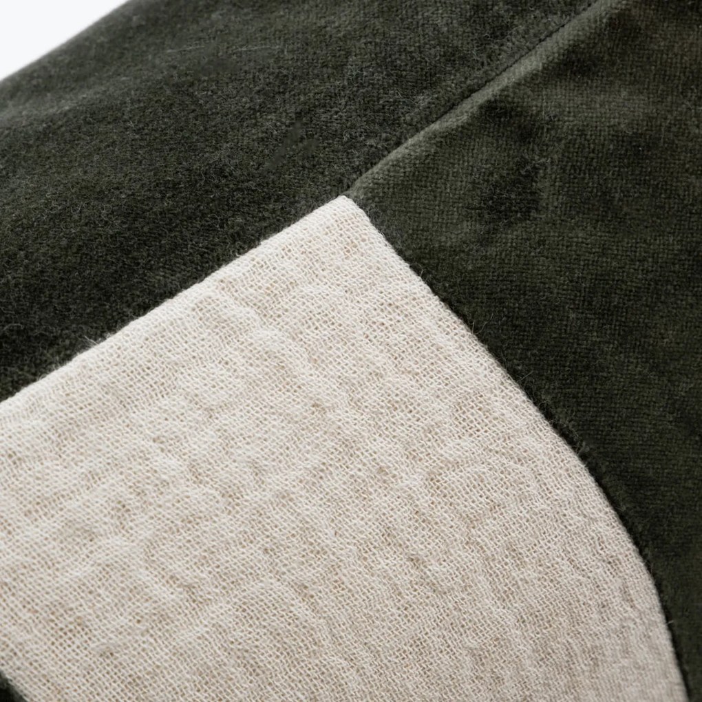 Tikamoon - Cuscino in lino 60x40 cm Sono verde