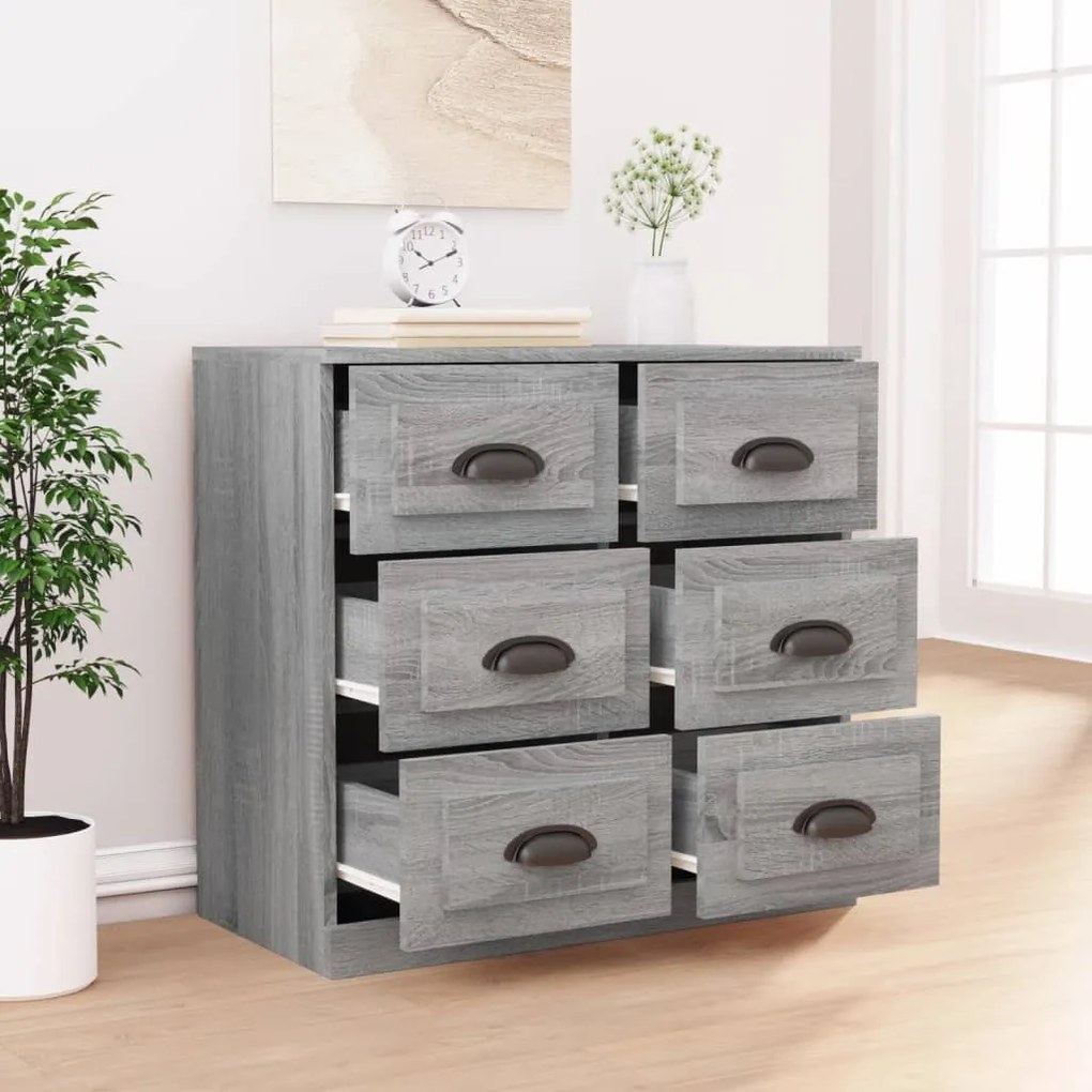 Credenza grigio sonoma 70x35,5x67,5 cm in legno multistrato