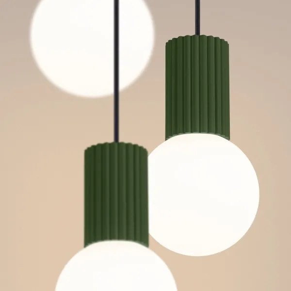 Sollux SL.1725 - Lampadario a sospensione con filo HALO 3xG9/8W/230V diametro 25 cm verde