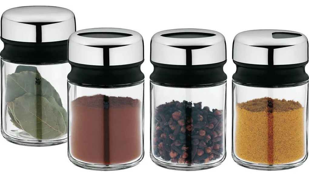 WMF - Set di barattoli per spezie 4pz DEPOT 9,5 cm acciaio inossidabile