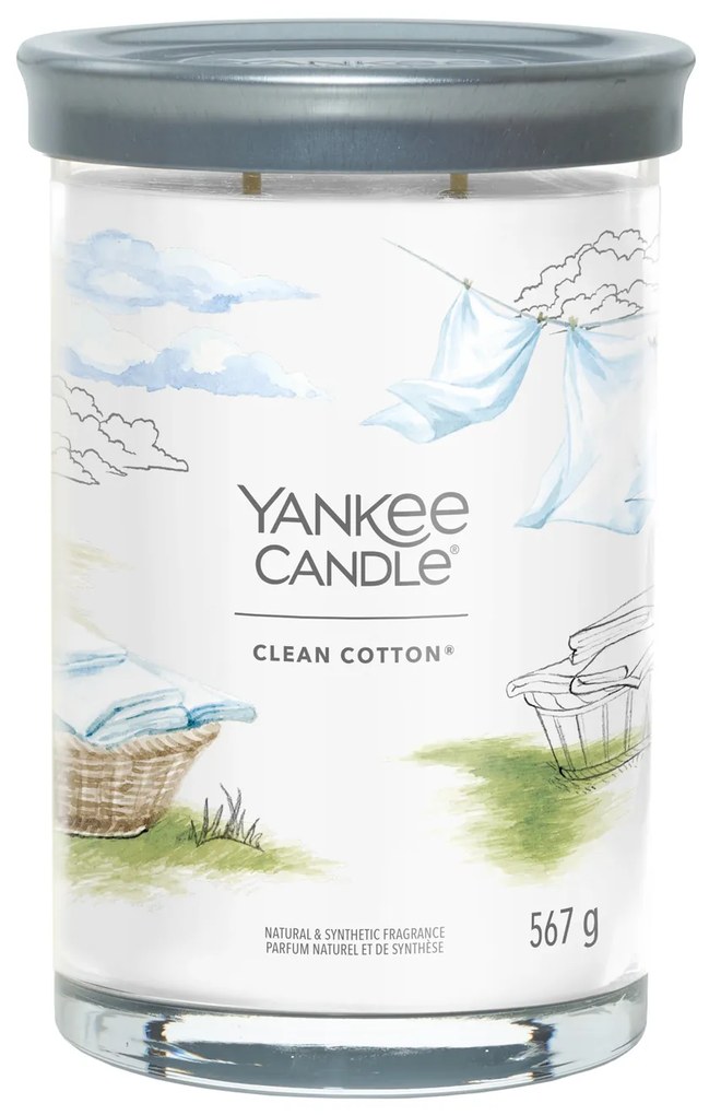 Candela Clean Cotton in barattolo grande Yankee Candle