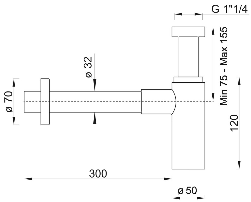 Sifone Di Scarico Quadro 14 Cromato