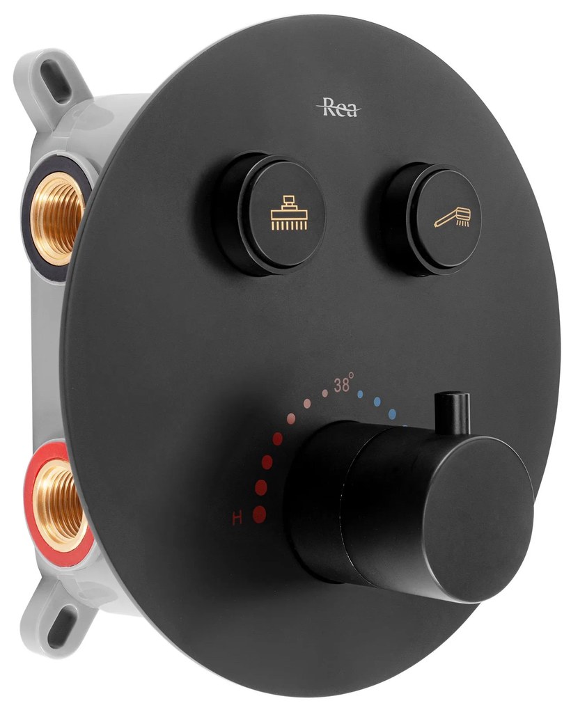 Set doccia da incasso Rea LUNGO Black Matt BOX