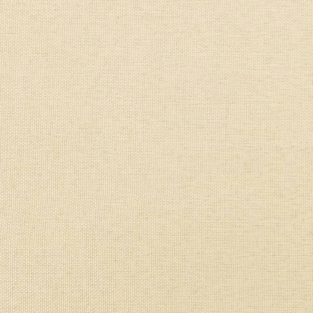 Sgabello Crema e Arancione 45x29,5x35 cm Tessuto e Similpelle
