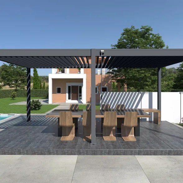 Pergola bioclimatica Ombréa autoportante 3x6M in alluminio