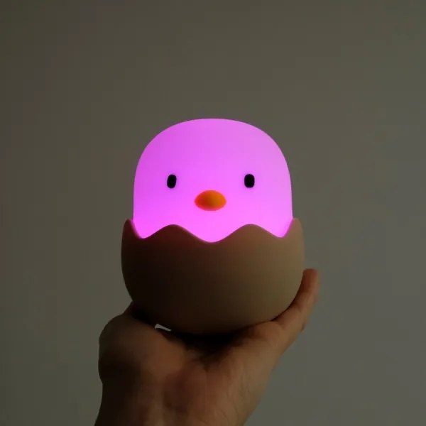 MegaLight - Lampada LED RGB dimmerabile ricaricabile per bambini EGGY EGG LED/5V