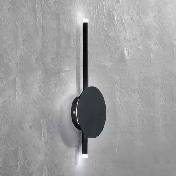 Applique JAMES in metallo 15x5 cm verniciato Nero