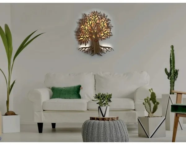 Li-Go 5747/DUB2 - Lampada decorativa da parete LED/10W/230V 45x55 cm rovere