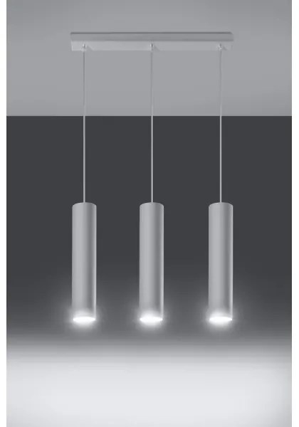 Sollux SL.0325 - Lampadario a sospensione con filo LAGOS 3 3xGU10/10W/230V bianco