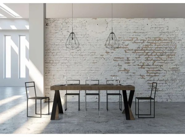 Consolle allungabile 90x40 cm DIAGO PREMIUM Noce fino a 300 cm