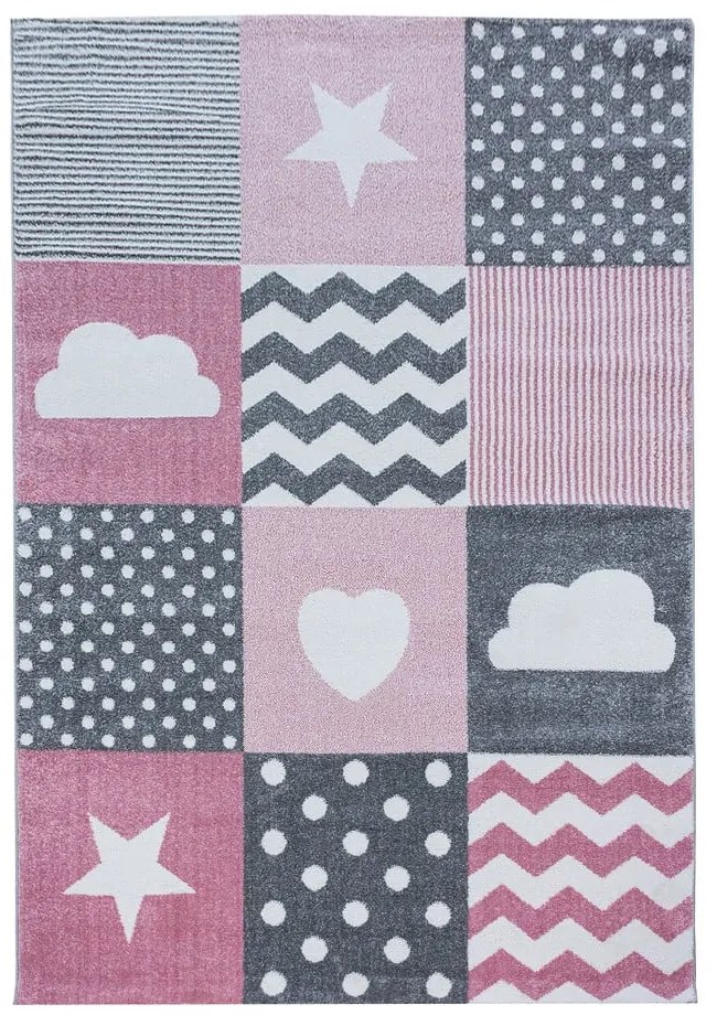 Tappeto per bambini rosa e grigio 160x230 cm Kids - Ayyildiz Carpets