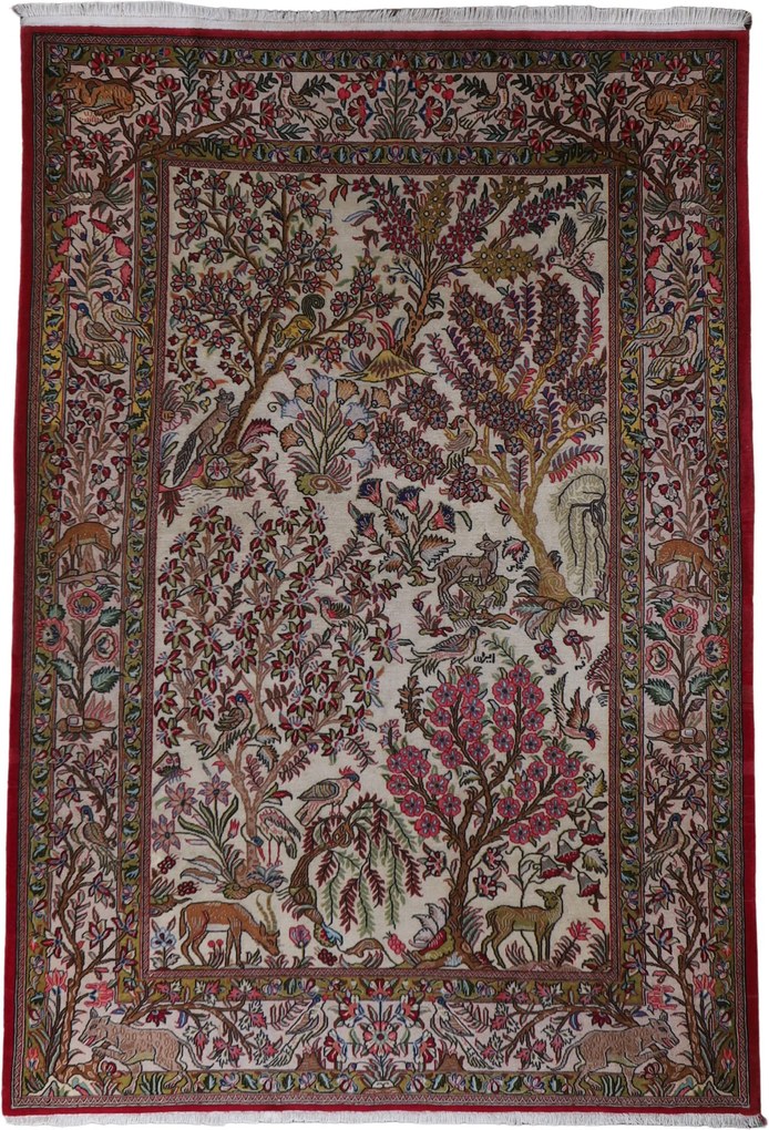 Ghom Tappeto 140 x 210 (Iran) Annodato A Mano