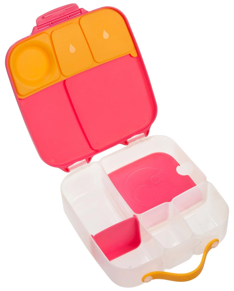 Box porta merenda grande – rosa/arancione