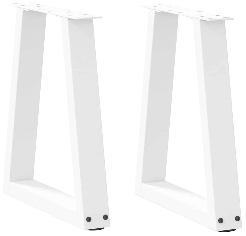 Gambe Per Tavolo Pranzo A V 2 Pz Bianco 38x(42-43,3)cm Acciaio /