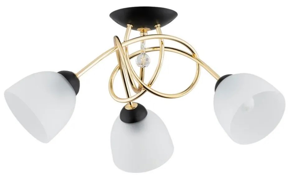 Lampadario a plafone  MODENA 3xE27/60W/230V oro/nero/bianco