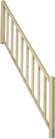 Parapetto BURGER Normandie in legno naturale, corrimano in abete, L 228 cm