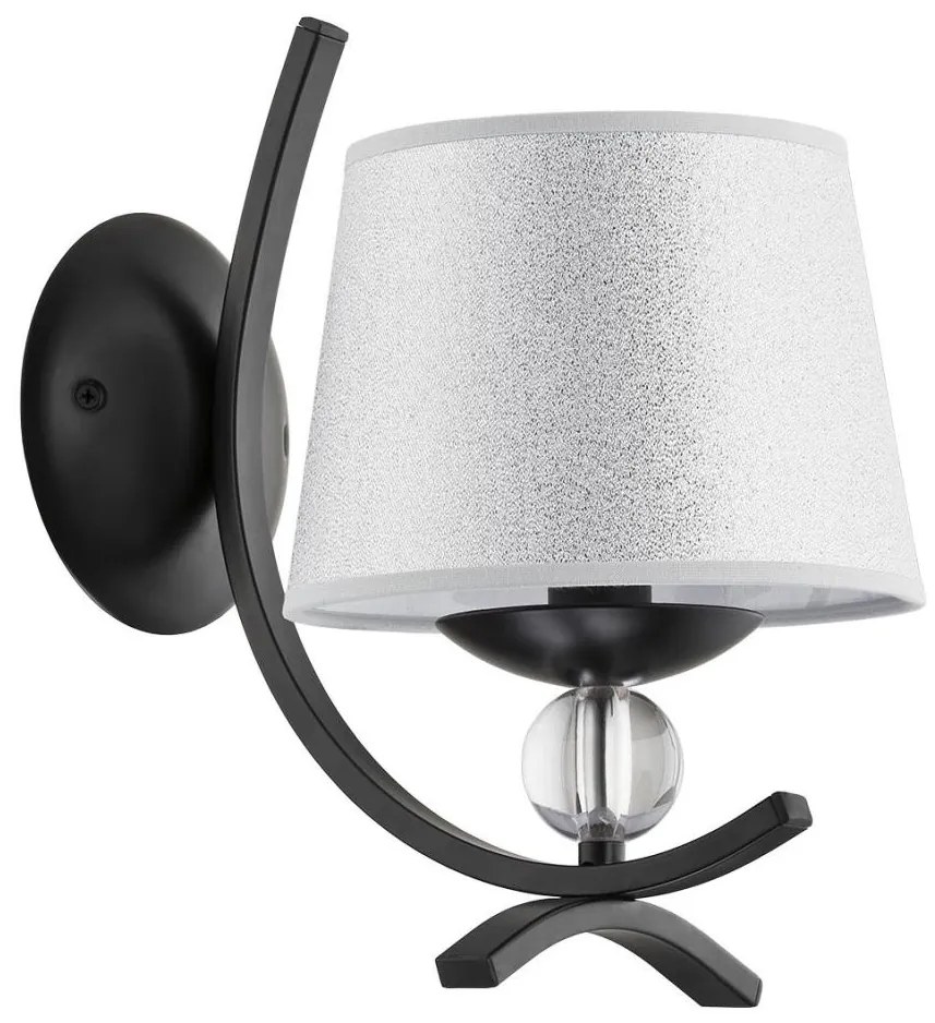 Applique SMITH 1xE14/10W/230V nero/argento