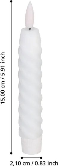 Eglo 422227 - SET 2x LED Candele ANDRAFIABE LED/1xAAA 15 cm bianco