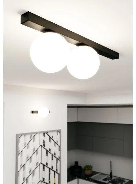 Plafoniera FIT 2xE14/10W/230V nero/bianco