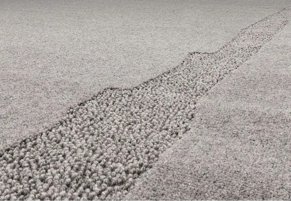 Tappeto in lana grigio 160x230 cm Morphic Rocca - Agnella