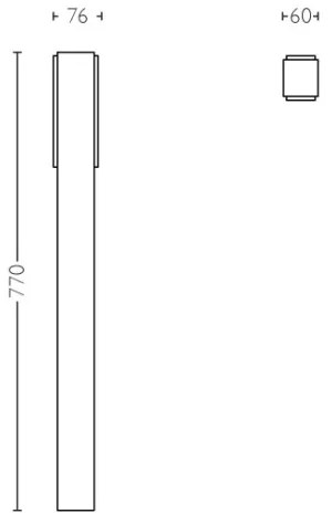 Philips 16489/93/P0 - Colonna da esterno STRATOSPHERE 2xLED/4,5W IP44