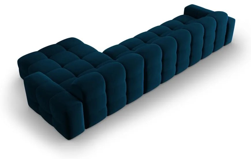 Divano angolare in velluto blu scuro (angolo destro) Kendal - Micadoni Home