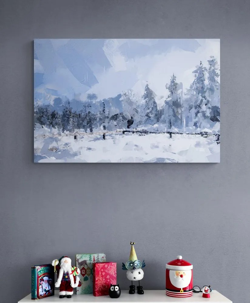 Quadro su tela – Neve nel bosco