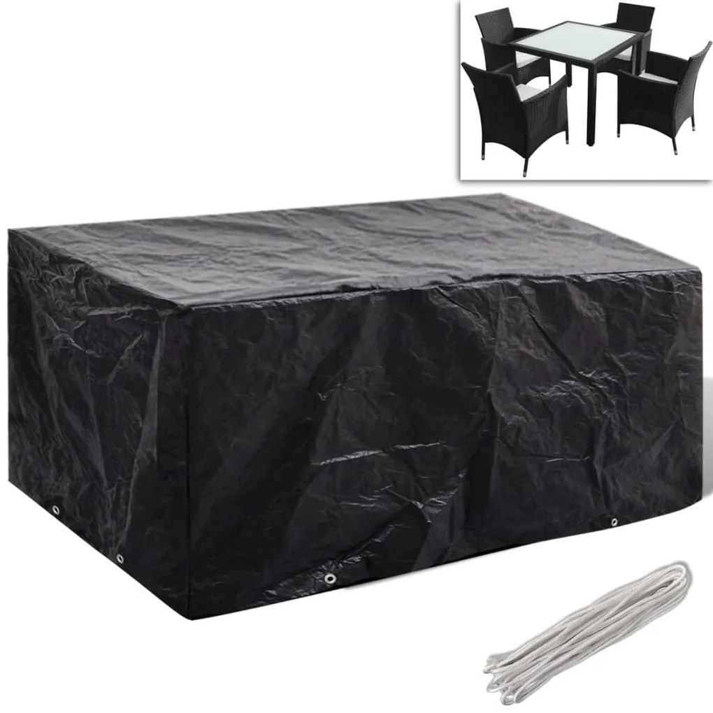 Copertura per mobili da giardino con 8 occhielli 180x140x90 cm