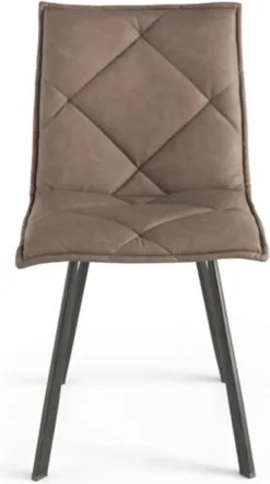 Sedia pranzo Ecopelle Tortora - moderno ROLL 2 sedie