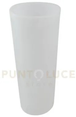 Vaso da giardino geco bianco 1 luce attacco e27 28x60cm base tonda