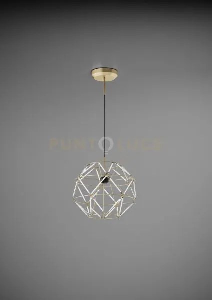 Euclide lampadario sospeso 35cm a led 2700k 2945lm 44w colore oro d...