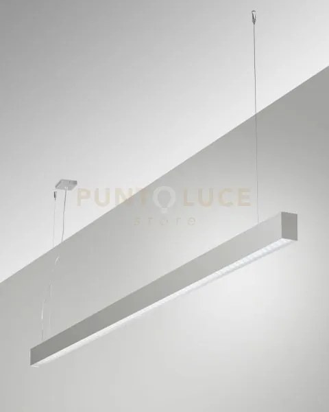Millet sospensione alluminio  3000k 3380lm 23w prismatic on/off ip4...