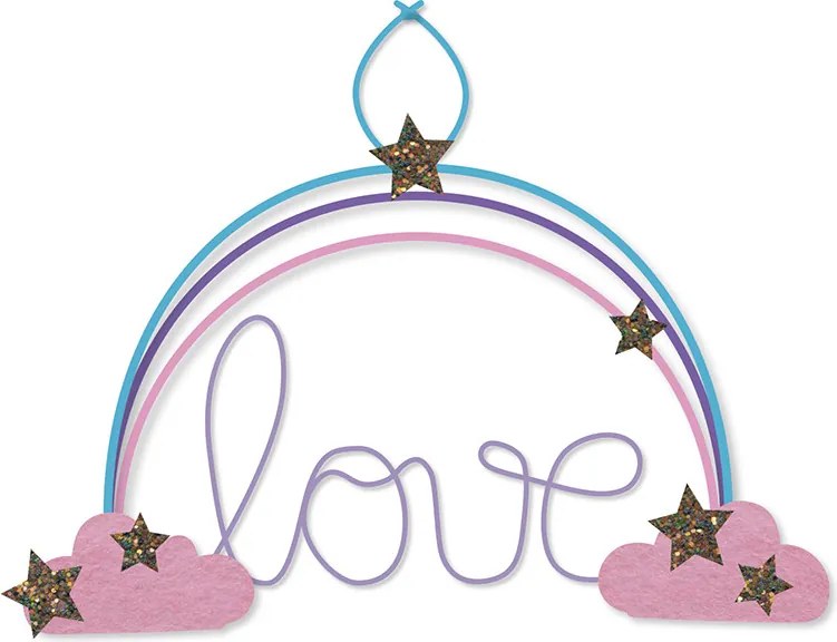 Atelier per bambini XXL - Multiattività 6 Decorazioni Arcobaleno Fai-Da-Te