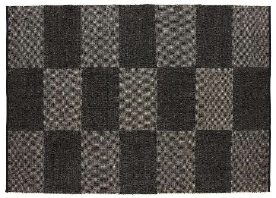 HAY - Check Rug Large Check 170x240 Black HAY