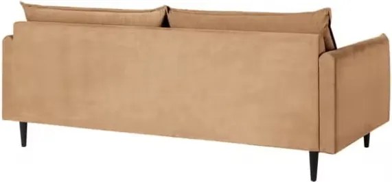 Divano marrone con rivestimento in velluto 203 cm Juli – Ropez