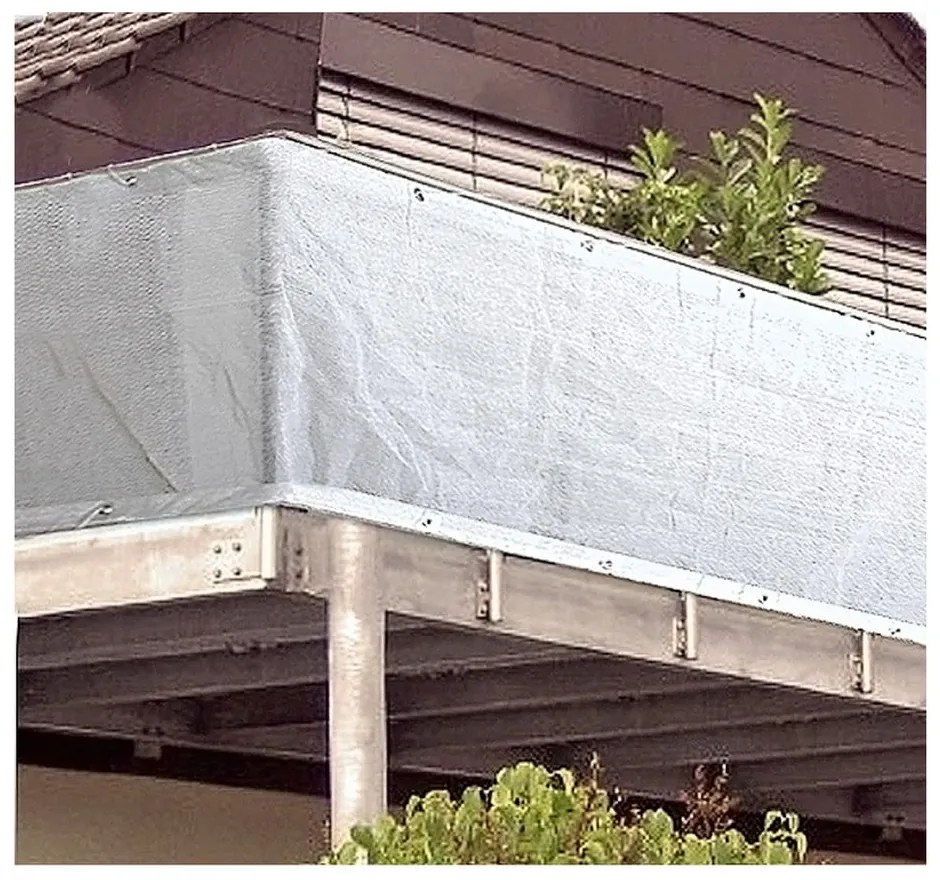 Schermo da balcone in plastica bianca 500x90 cm - Garden Pleasure