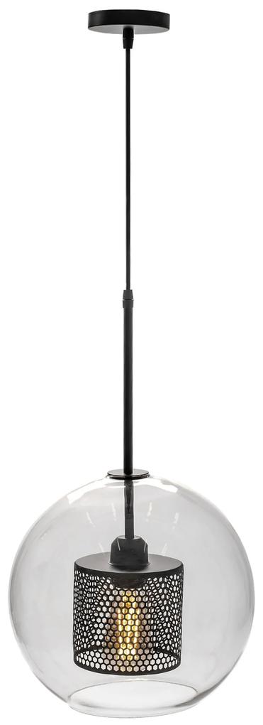 Lampada pensile di vetro nero loft APP558-1CP 25cm
