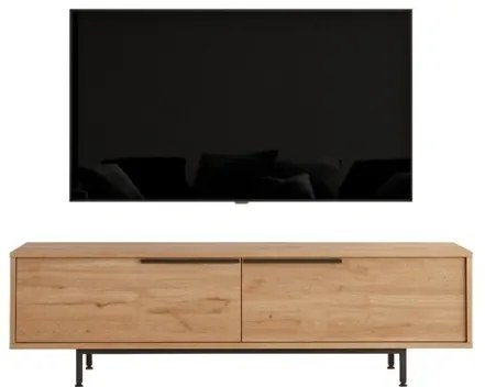 Mobile TV Con Piedini In Ferro 2 Ante Frontali 160x36x45 Ocean Legno