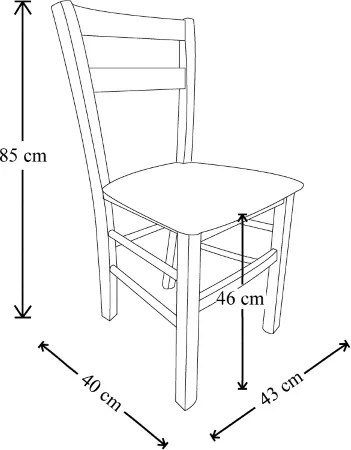Sedia in legno con seduta ecopelle MINA Set da 2 Bianco
