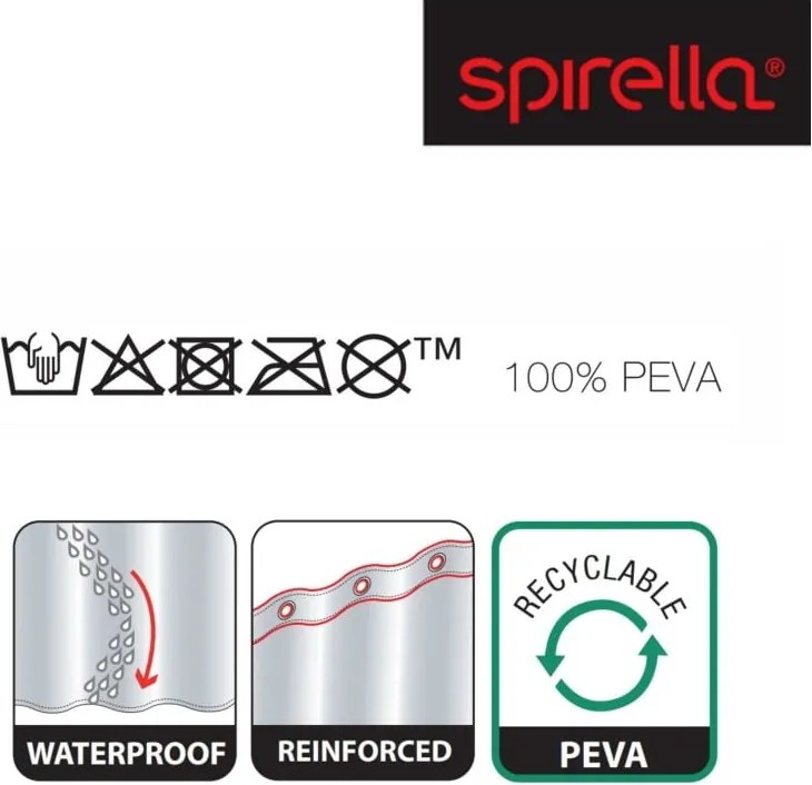 Tenda per doccia 180x200 cm Birdy – Spirella