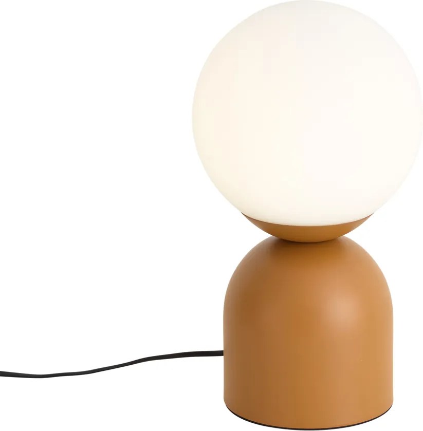 Lampada da tavolo Hotel Chic arancione con vetro opale - Pallon Trend