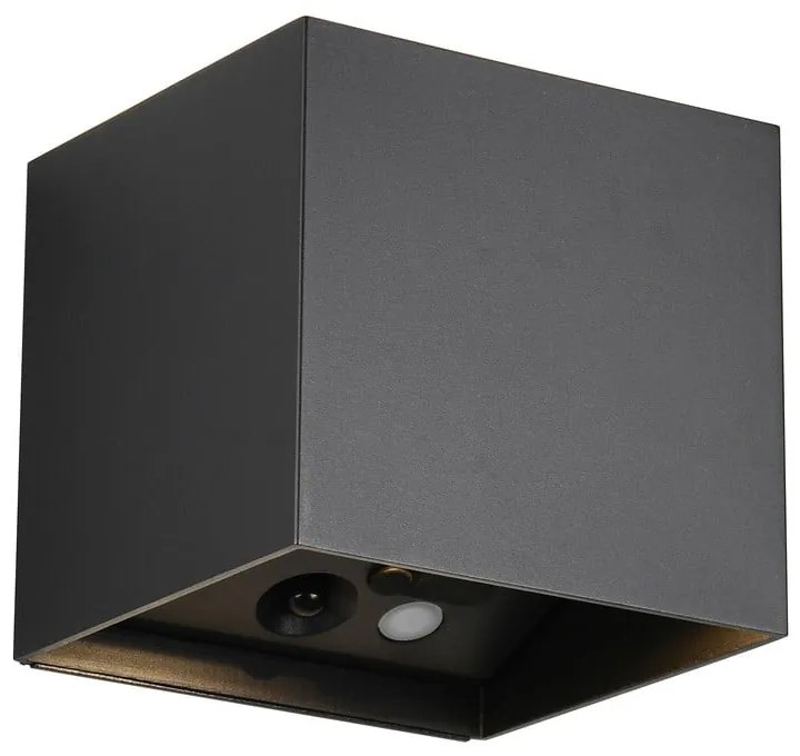 Illuminazione esterna LED con ricarica USB con sensore di movimento da parete (altezza totale 10 cm) Genie – Trio