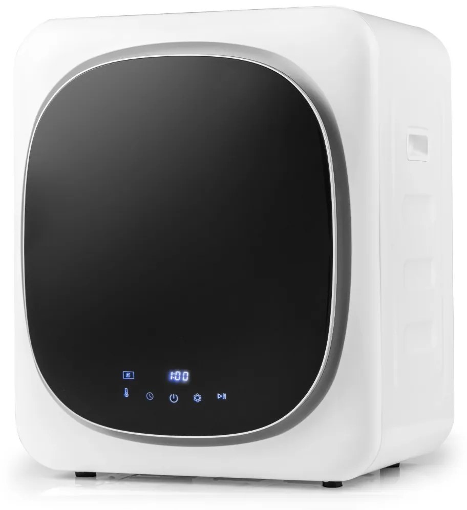 Costway Asciugatrice portatile con cestello in acciaio inox da 5kg touchscreen a LED, Asciugatrice compatta a carica frontale