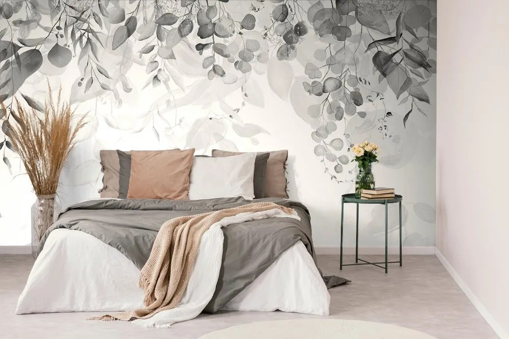 Carta da parati – Tocco di Natura in Bianco e Nero