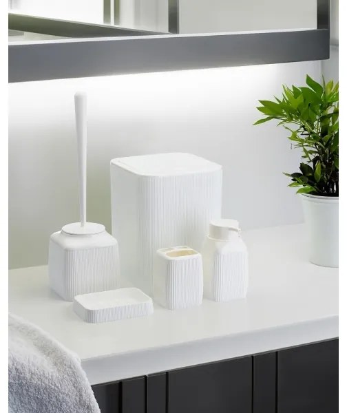 Set da bagno CRYSTAL 5 pz bianco