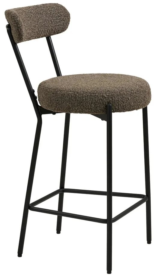 Sgabello da bar marrone imbottito (altezza della seduta 65 cm) Badalona – House Nordic
