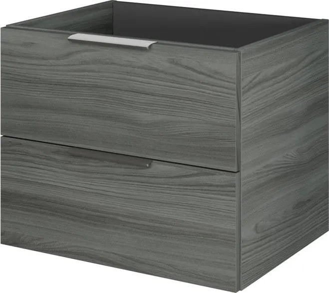 Mobile da bagno sospeso sotto lavabo L 59 x H 48 x P 45 cm grigio, 2 cassetti PELIPAL Madeo