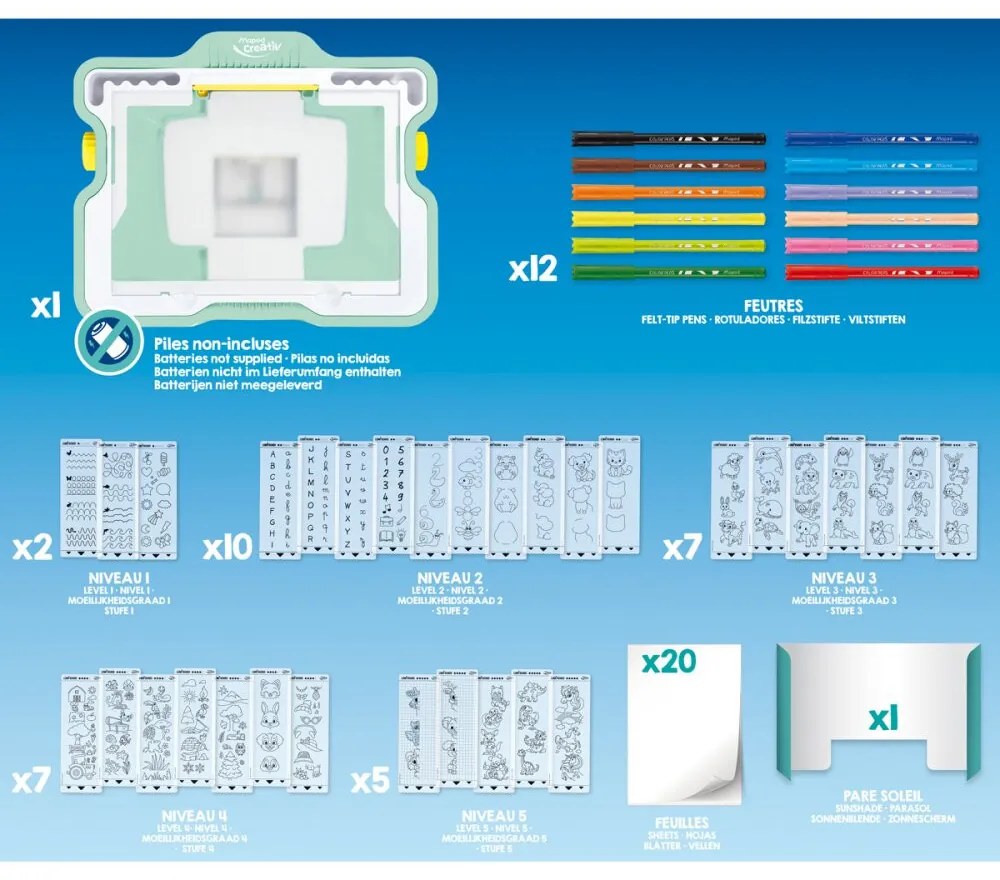Set Maped Lumi Board - Lavagna con retroilluminazione