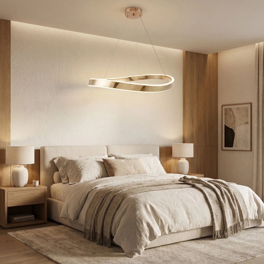 LAMPADA A SOSPENSIONE DA SOFFITTO SWE068-CP 80cm GOLD