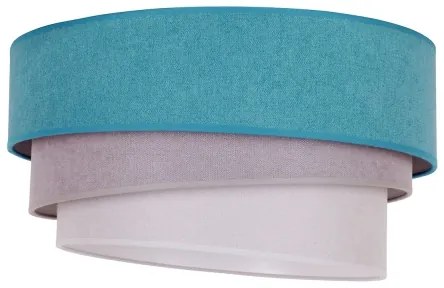 Duolla - Plafoniera TRIO 1xE27/15W/230V diametro 45 cm turchese/grigio/bianco